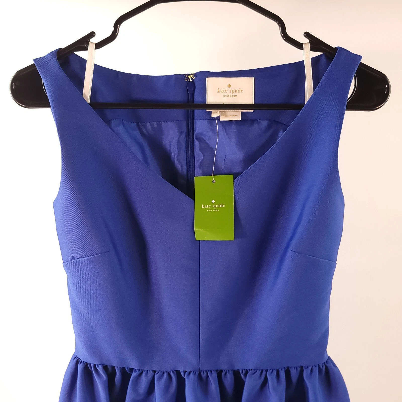 Abito da donna blu Kate Spade New York taglia 00 gonna cupcake $378 nuovo con etichette