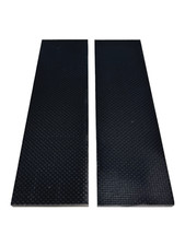 2 - .250" G10 BLACK COARSE-TEXTURED KNIFE HANDLE MATERIAL SCALES