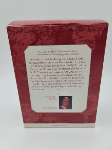 Hallmark 'Richard Petty Ornament 2. in Serie datiert 1998 mit Sammelkarte - Bild 5 von 6
