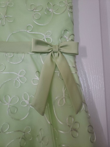 Rare Editions Size 10 Green Sleeveless Dress Soutache NWOT - Picture 3 of 8
