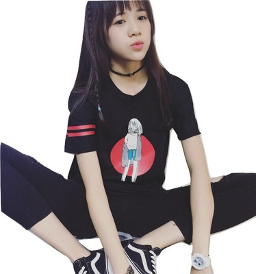 Kawaii Clothing Korea Harajuku T Shirt Japanese Korean Black White