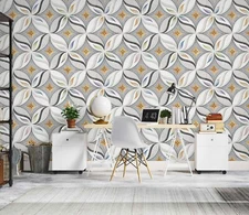 3D Grey Circle Pattern 27173NA Wallpaper Wall Murals Removable Wallpaper Fay