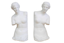 Pair of White Venus Resin Bookends | Contemporary Unusual Birthday Gift