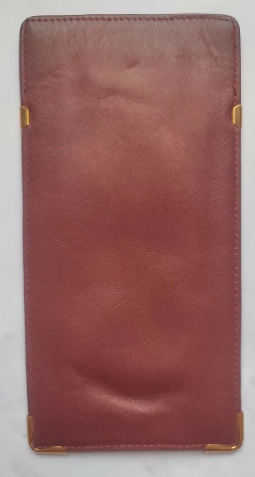 Vintage Cartier Burgundy Leather Eye Glasses Case - Image 3 of 4
