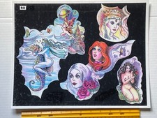 Vintage Art Tattoo Flash Sheet 62 Fairy