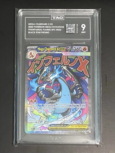 Pokémon TCG Mega Charizard x EX #023 Black Star Promo  TAG 9  PHANTASMAL FLAMES