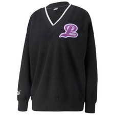 DEAL  Puma Team Fancy Fleece V-Neck Crew Womens Jumper 53918001 