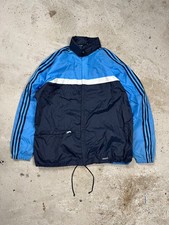 Vintage 80s Adidas Ventex Nylon Track Jacket Full Zip Blue