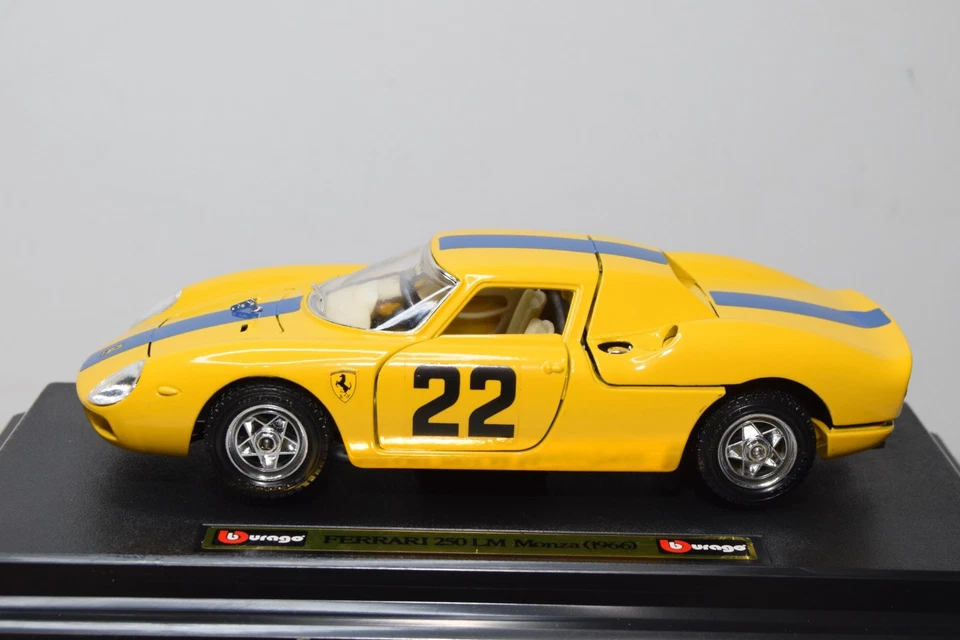 B70 1:24 BBURAGO BURAGO 1506 FERRARI 250 LM LE MANS MONZA 1966 JAUNE MIB - Photo 3/4