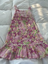 LILLY PULITZER GIRLS DRESS SIZE 8-10 PINK AND GREEN WITH LINING