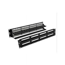 Wavenet WAV-6EPP48 48 Port Cat6 Patch Panel, Black