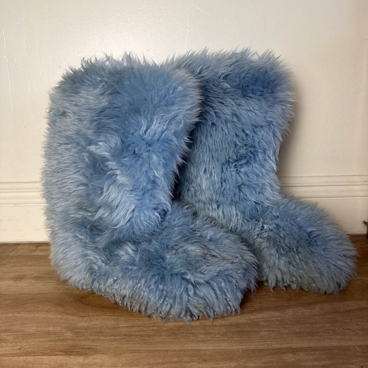 Rare 90s UGG Fluff Momma Boots Size 9 Baby Blue | eBay
