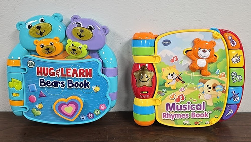 Leap Frog Hug & Learn Bears Book & Vtech Baby Musical Rhymes Book Musical Toy