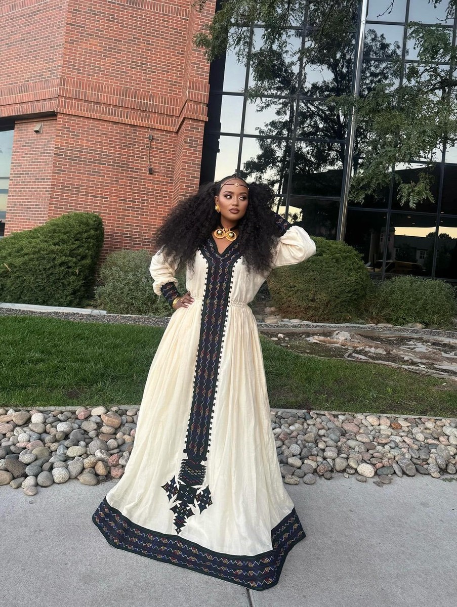 Axum Ethiopian Traditional Dress  Handcrafted Heritage Design | eBay