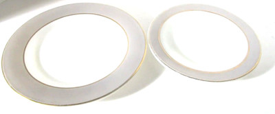 Vintage PYREX Dove Gray Salad Plate 8'' & Bread Dish 6-1/2''