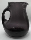 Large Vintage 7½" Tall Blenko Handblown Dark Amethyst Art Glass Pitcher