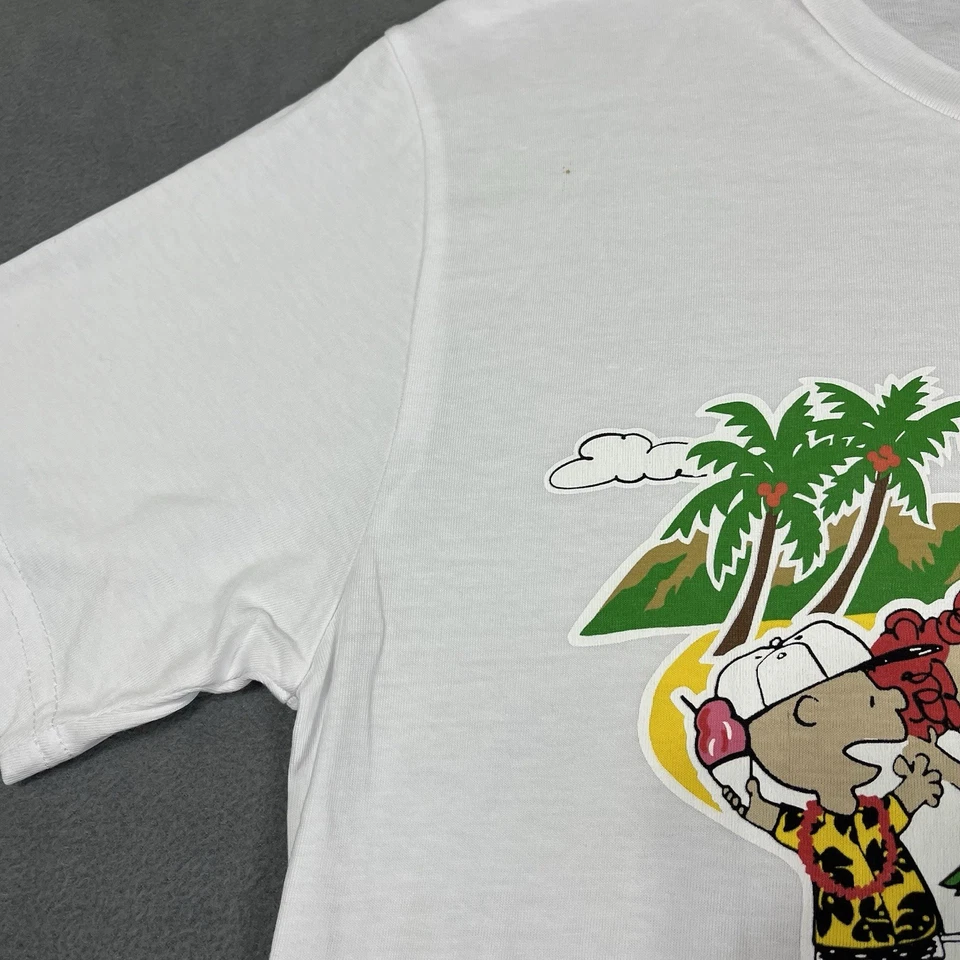 Camisa Cuchara Peanuts X Reyn Para Mujer S Blanca Manga Corta Hawaii Aloha Snoopy Foto 3 de 4