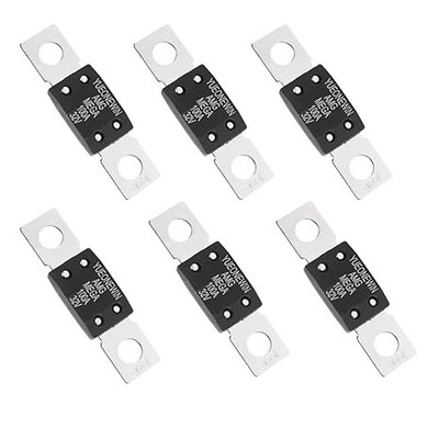 100A Fuses, 6 Pcs 100A High Current Fuse Bolt Down Auto Fuse Time  Model: 100A