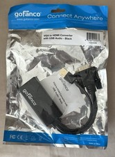 gofanco VGA to HDMI Converter with USB Audio - Black