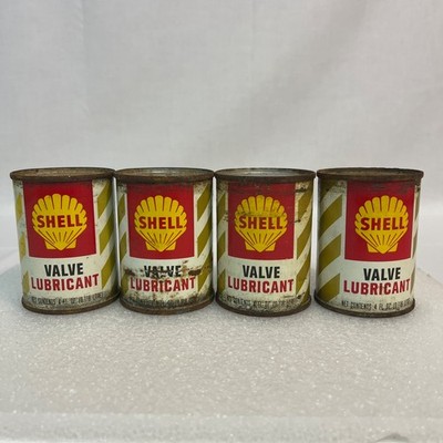 Vintage SHELL Oil Valve Lubricant 4 oz Metal Can - Full - NOS