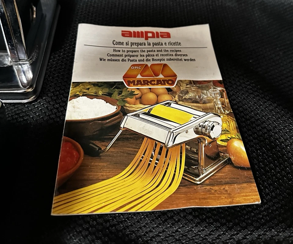 Marcato Atlas Model 150 Pasta Noodle Maker Machine Hand Crank Made Italy w/ Box - Image 4 of 4