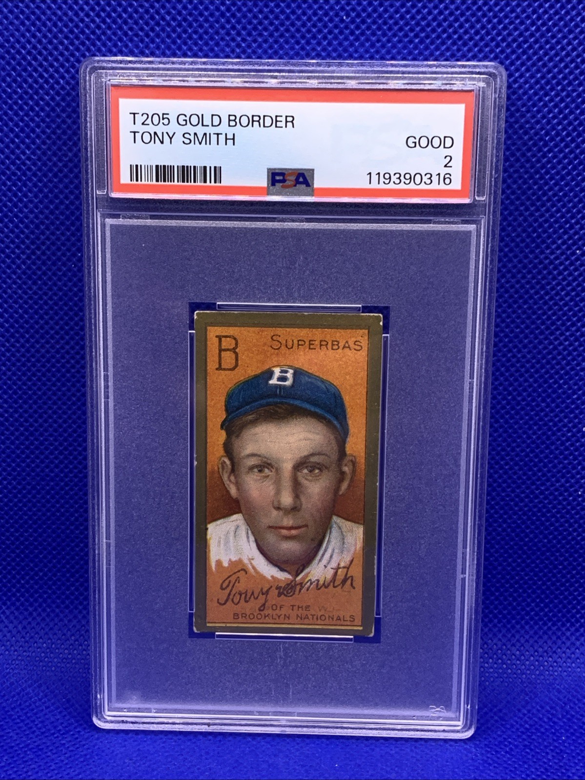 1911 T205 Gold Border Tony Smith Polar Bear PSA 2 Just Graded