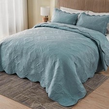 Extra Wide Oversized King Bedspreads 128x120 Tall King/Cal King Bed Ultrasonic