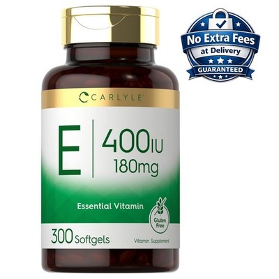 Vitamin E 400 IU (dl-Alpha Tocopheryl Acetate) 300 Softgels 300 Day Supply