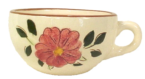 Stangl Wild Rose Tea Cup Coffee Cup Redware Pottery Vintage No Saucer