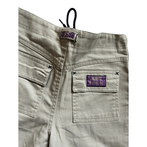 Winnie The Pooh Pants Girl Size 7/8M Beige Embroidered Just Pooh Drawstring - Picture 7 of 7
