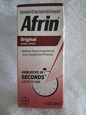    Afrin original nasal spray 1fl.oz Exp 04/2026