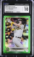 Topps 2022 Chrome #172 Jake Cronenworth Green Refractor CGC 10