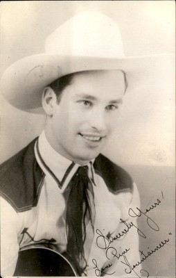 Cowboy Singer Guitar Lone Pine Mountaineer AUTOGRAPH Oldtown ME RPPC bhn