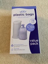 Ubbi Disposable Diaper Pail Plastic Bags, Value 75 Count Pack of 1 , Purple