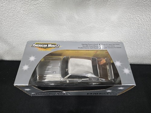 RARE~ MIB 1970 BUICK GSX CHROME 1:18 DIECAST ERTL AMERICAN MUSCLE SHINNING STARS - Picture 3 of 9