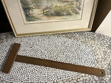Antik Reißschiene Vintage Holz 66 cm