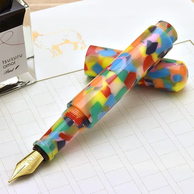 Onishi Seisakusho Origami Acrylic Fountain Pen F Nib Handmade Japan New