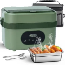 Electric Lunch Box 4500mAh Rechargeable Bento Box 1.5L Portable Heat Food Warmer