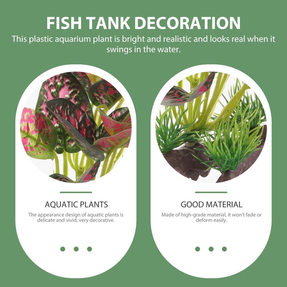 Curated visual reference: Picture Idea: Artificial Water Plants Aquarium Silk Plastic Fish Tank Decorations