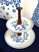 Vintage Figgjo Flint "Lotte" Turi Design Norway 2-Tier Server | Mid-Century