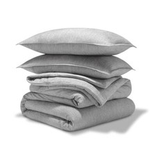 Comforter Set - Size - Ultra-Soft - Goose Down Queen 34 - Heathered Pewter