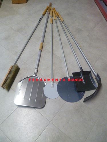 KIT PALE/set pala PER PIZZA FORNO A LEGNA 6 PEZZI MANICO SCORREVOLE- PIZZE  FORNI | eBay
