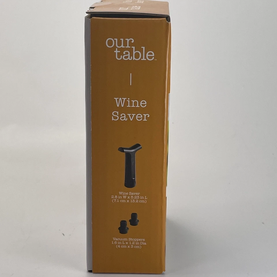 Nuestra bomba ahorradora de vino de mesa con 2 tapones negra Foto 3 de 4