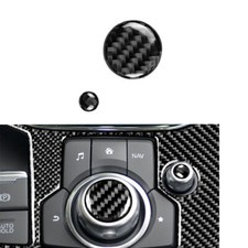 Ajuste para Mazda 3 6 CX-5 CX-9 2017 2018 perilla de fibra de carbono volumen botón cubierta embellecedor