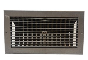 Vintage Wall Register Vent Grate 8x14 Chain Flap Louver Fin Steel Stone Salvage
