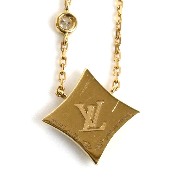 Louis Vuitton star blossom Necklaces Diamond Onyx Yellow