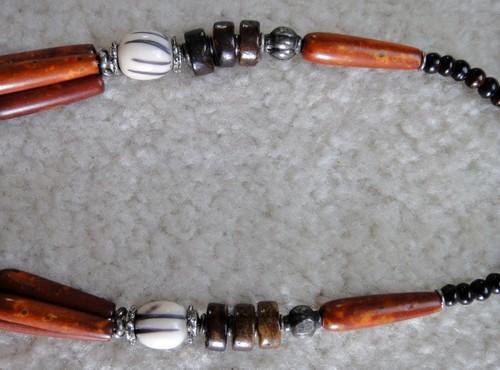 NEW Ethnic Authentic African Bone Trade Bead Necklace Pendant Tribal Folk Art - 第 6/10 張圖片