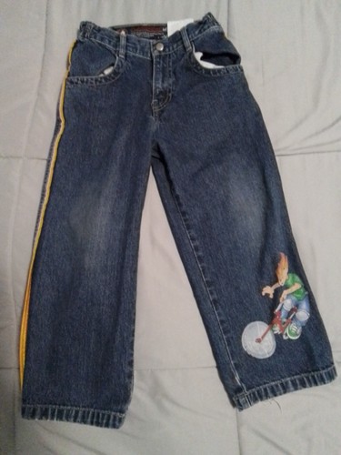 Flamehead USA Jnco Jeans Dirt Bike Youth Size 6 Vintage Yellow White 2001 - Picture 13 of 13