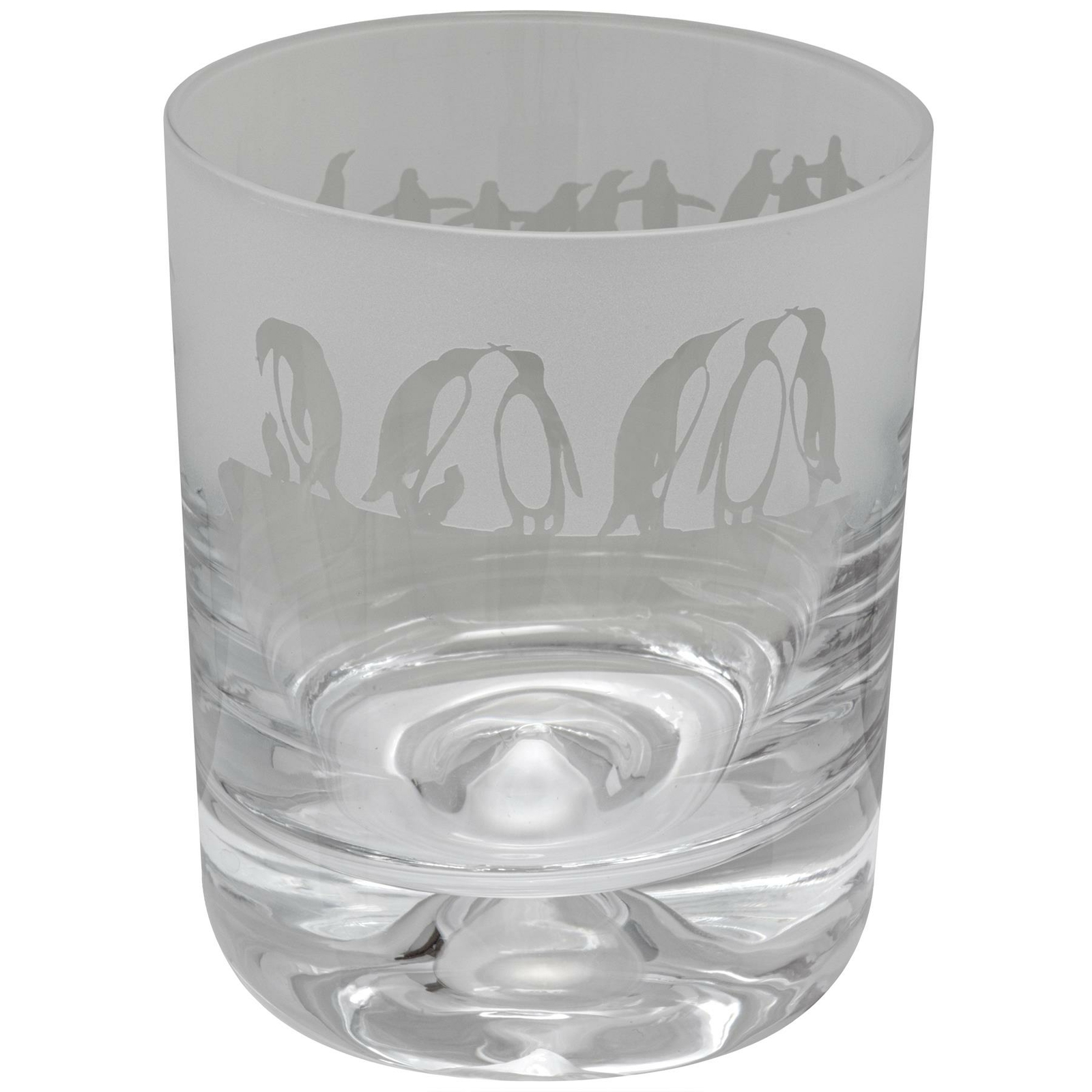 Animo Glass Penguin Engraved Whisky Tumbler Etched Animal Whiskey Glass 300ml