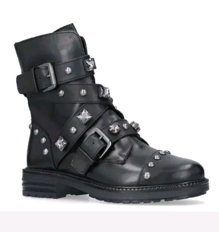 Carvela Sander Leather Embellished Boots Size 7(40) Stunning UK